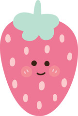 Healthy Fruit hand drawn design in pastel colors