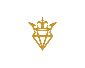 Diamond Crown Logo Concept sign icon symbol Design. Jewellery, Gem, Jewelry Logotype. Vector illustration logo template