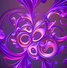 abstract floral background with swirls