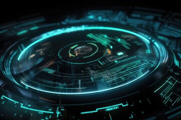 Technology hologram concept, made with generative ai