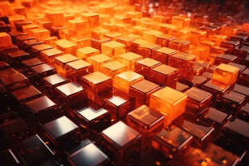 Obraz premium Cubes texture and pattern background, made with generative ai