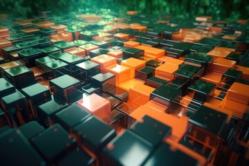 Obraz premium Cubes texture and pattern background, made with generative ai