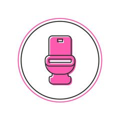 Filled outline Toilet bowl icon isolated on white background. Vector