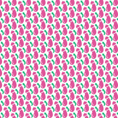 Brinjal & chili Seamless Pattern Design