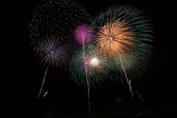 山梨の神明の花火