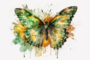 Obraz na płótnie Canvas butterfly on a white