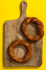 Traditional Turkish bagel. Bagel called 