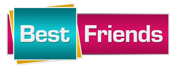 Best Friends Turquoise Pink Horizontal 