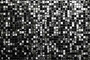 Black and White Mosaic: A timeless black and white mosaic texture wallpaper that blends well with any décor and provides a classic and elegant look.