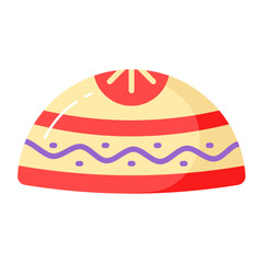 Muslim traditional cap vector design in modern style, easy to use icon