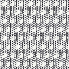 Obraz premium Paint brush geometric seamless pattern. Artistic hand drawn modern print. Linocut style background. Grid ornament. Trendy contemporary geo wallpaper