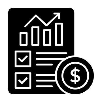 Proft Growth Glyph Icon