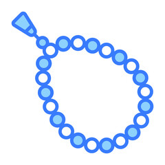 A chain of holy beads for worship concept of tasbih, holy rosary icon