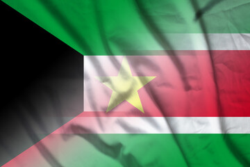 Kuwait and Suriname political flag international relations SUR KWT