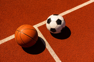 Soccer ball and Basketball ball