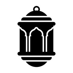 Islamic lantern vector design, portable light icon in modern style