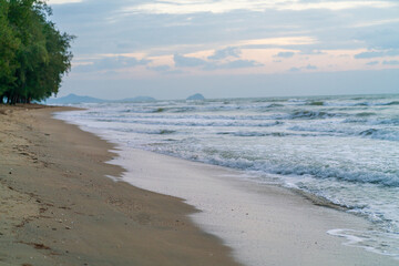 Serenity sea baech white sand morning sunrise