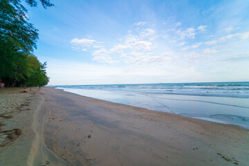 Serenity sea baech white sand morning sunrise