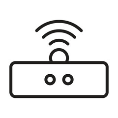 WiFi Router Outline Icons, Modem Icons, Wireless Router Connectivity, Broadband Line, Internet Connection, Access Point Vector Icons