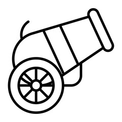 An icon of war cannon in modern style, easy to use and download