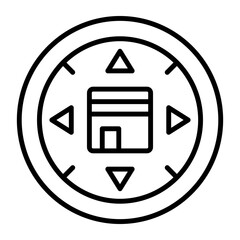 Trendy vector of qibla direction compass in editable style, premium icon