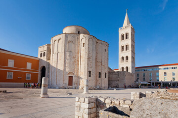 Altstadt von Zadar, Dalmatien, Kroatien - obrazy, fototapety, plakaty