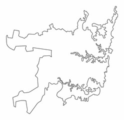 Greater Sydney outline map