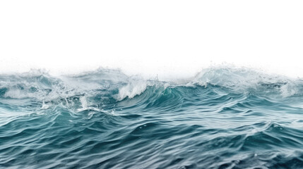 ocean water surface waves , isolated on transparent background cutout , generative ai - obrazy, fototapety, plakaty