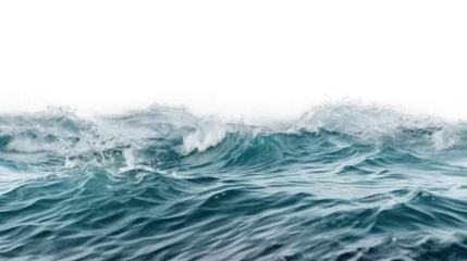 Fototapeten ocean water surface waves , isolated on transparent background cutout , generative ai © klarwork