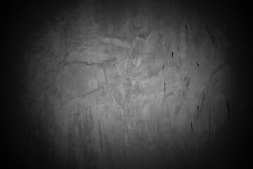 Old wall texture cement dark black gray background abstract grey color design are light with white gradient background.