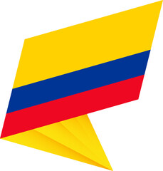 Fototapeta premium Flag of Colombia, modern pin flag