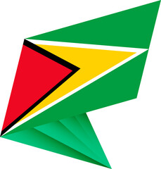 Obraz premium Flag of Guyana, modern pin flag