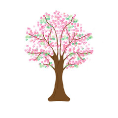 Obraz premium tree with pink flowers