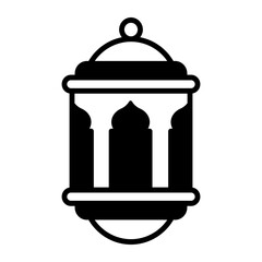 Islamic lantern vector design, portable light icon in modern style