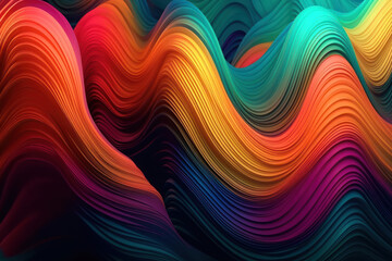 Obraz premium Colorful Stripe Wave Design