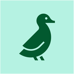 Duck Logo. Icon design. Template elements