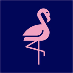 Flamingo Logo. Icon design. Template elements