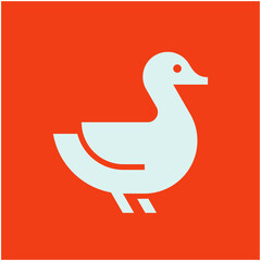 Duck Logo. Icon design. Template elements