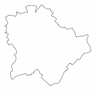 Budapest outline map