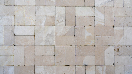 Texture of decorative masonry stones. white marble rectangles