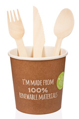 Wooden single use kitchenware