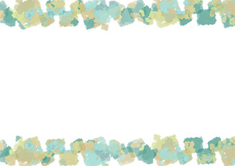個性的な色の水彩風の枠素材　透過PNG　パステル風