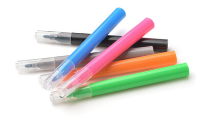 Group of colorful felt tip pens