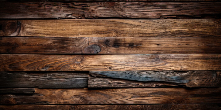 Dark Wooden Texture. Rustic Three-dimensional Wood Texture. Generative Ai Wood Background. Modern Wooden Facing Background