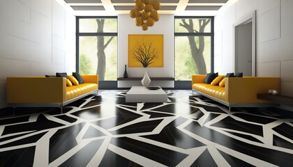 floor tile is beautiful, patterned, simple