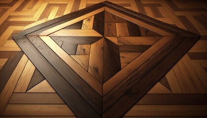 wooden parquet is beautiful, patterned, simple