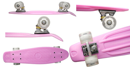 Pink Penny board for riding for the satisfaction and development of the vestibular apparatus on...