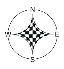 North vector icon for use in projects, technical drawings, maps and other graphic representations.