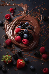 chocolate with berries