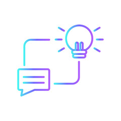 conversation business icon with purple blue outline style. business, vector, group, icon, set, symbol, people. Vector illustration